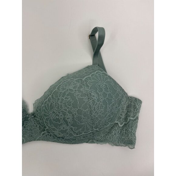 Victoria's Secret Dream Angels Push Up Wirefree Wireless Lace Bra Blue 36DD - Picture 3 of 5